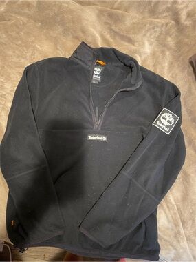 Timberland Black Quarter-Zip Fleece Pullover